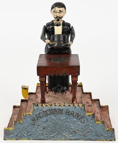 J&E STEVENS MAGICIAN MECHANICAL BANK