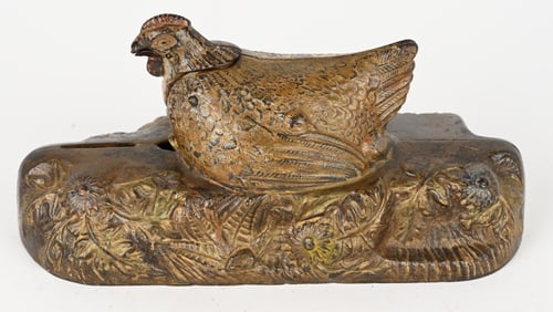 J&E STEVENS HEN & CHICK MECHANICAL BANK
