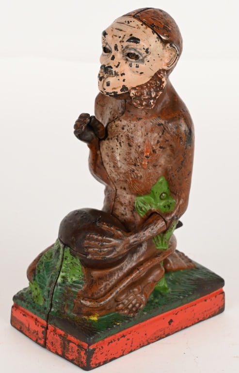 J&E STEVENS MONKEY & COCONUT MECHANICAL BANK (1 of 5)