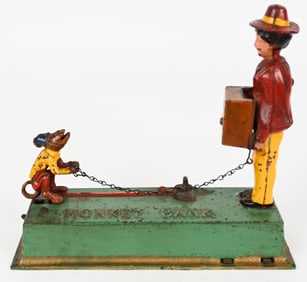 HUBLEY MONKEY MECHANICAL BANK