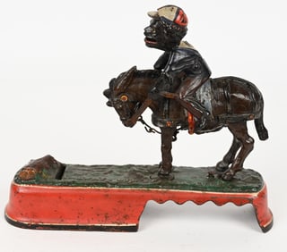 J&E STEVENS SPIES A MULE MECHANICAL BANK