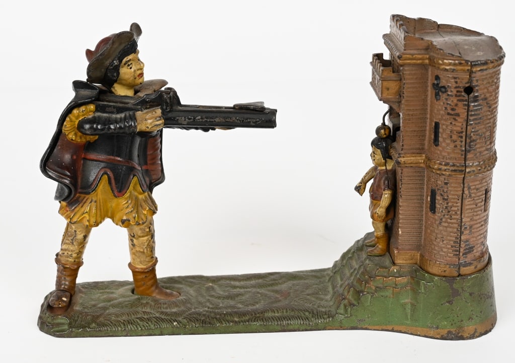 J&E STEVENS WILLIAM TELL MECHANICAL BANK (1 of 5)