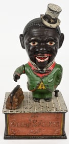 SHEPARD STUMP SPEAKER MECHANICAL BANK