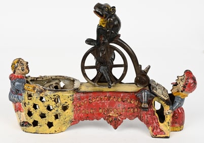 J&E STEVENS PROFESSOR PUG FROG MECH. BANK