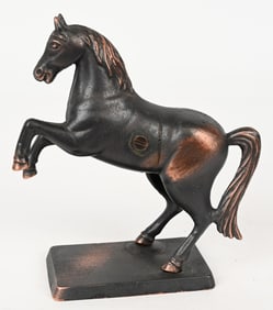 LARGE A.C. WILLIAMS COPPER FLASH REARING HORSE