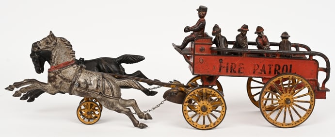 HARRIS TWO HORSE DRAWN FIRE PATROL WAGON