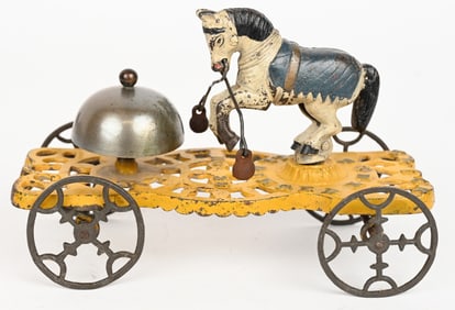 GONG BELL CAST IRON PONY BELL TOY