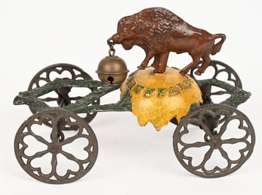 GONG BELL CAST IRON ARE YOU A BUFFALO BELL TOY