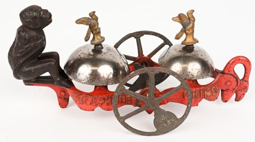 GONG BELL CAST IRON TELEPHONE CHIMES BELL TOY