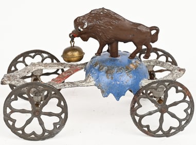 GONG BELL CAST IRON ARE YOU A BUFFALO BELL TOY