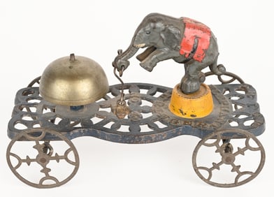 GONG BELL CAST IRON ELEPHANT BELL TOY