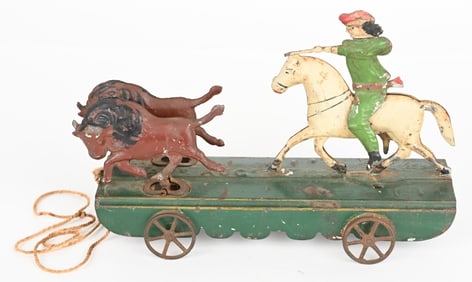 AMERICAN TIN FALLOWS BUFFALO BILL HUNTING TOY