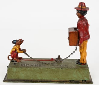 HUBLEY MONKEY MECHANICAL BANK