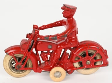 KILGORE CAST IRON MOTORCYCLE, RED