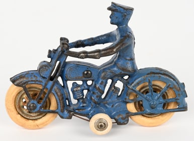 KILGORE CAST IRON MOTORCYCLE, BLUE