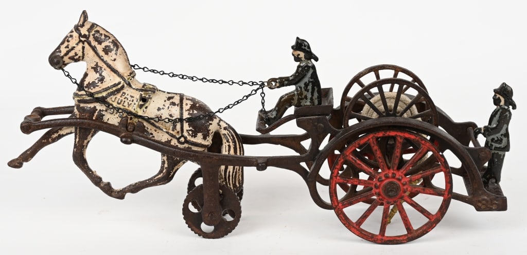 CARPENTER HORSE DRAWN CAST IRON HOSE REEL (1 of 6)