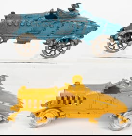 2- A.C. WILLIAMS CAST IRON RACE CARS