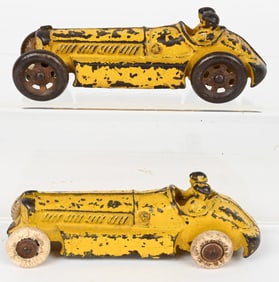 2- A.C. WILLIAMS CAST IRON RACE CARS