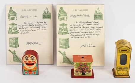 3- TIN BANKS EX F.H. GRIFFITH COLLECTION