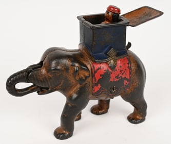 ENTERPRISE ELEPHANT HOWDAH MECHANICAL BANK