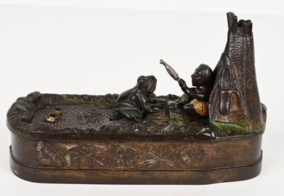 J&E STEVENS CHIEF BIG MOON MECHANICAL BANK