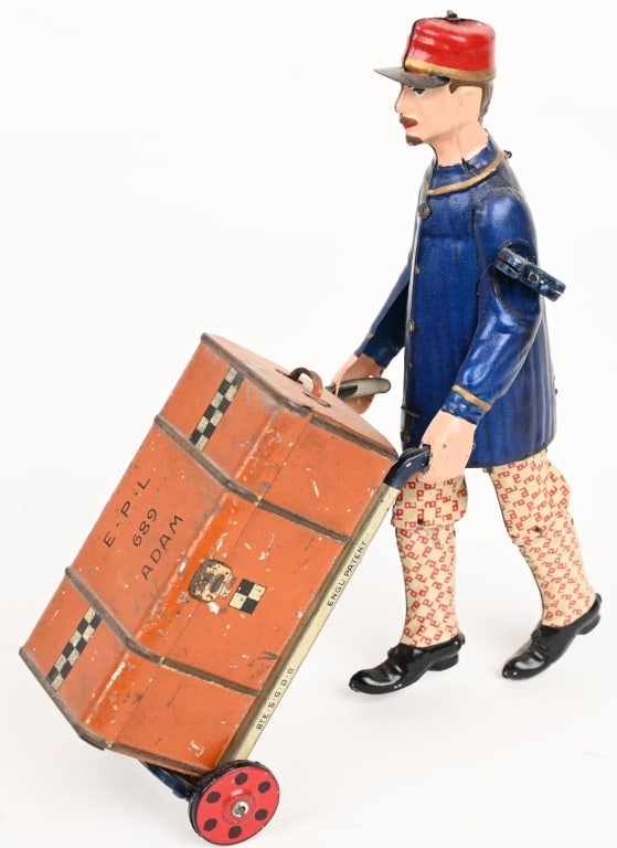 LEHMANN TIN WINDUP ADAM PORTER w/ TRUNK (1 of 5)