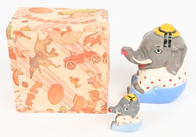 HUBLEY CIRCUS ELEPHANT STILL BANK & PAPER WEIGHT