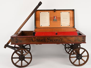 EARLY CHIEF SCOUT WAGON & BUDDY L TOOL BOX