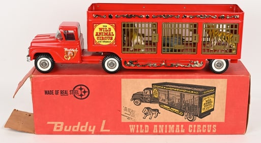 BUDDY L WILD ANIMAL CIRCUS TRUCK w/ BOX