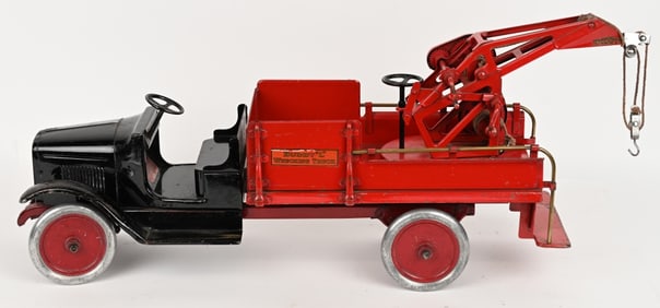 BUDDY L PRESSED STEEL WRECKING TRUCK