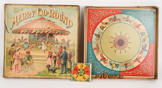 1893 MERRY GO-ROUND BOARD GAME