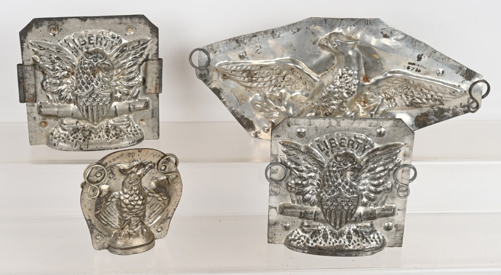 4- ANTIQUE PATRIOTIC EAGLE CHOCOLATE MOLDS (1 of 3)