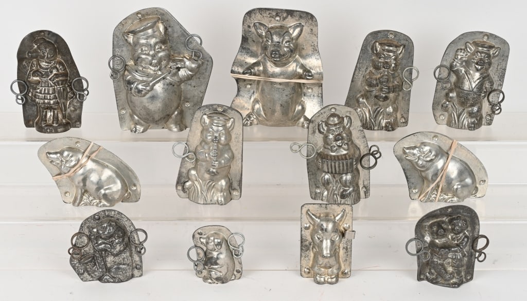 13- ANTIQUE PIG CHOCOLATE MOLDS (1 of 13)