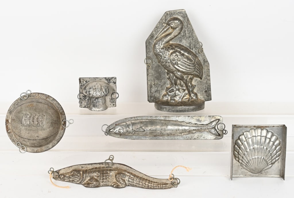 6- ANTIQUE UNUSUAL ANTIQUE CHOCOLATE MOLDS (1 of 5)