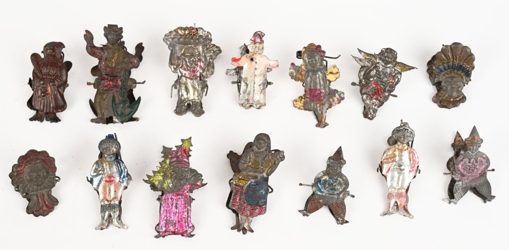 14- ANTIQUE FIGURAL CHRISTMAS TREE CANDLE CLIPS (1 of 3)