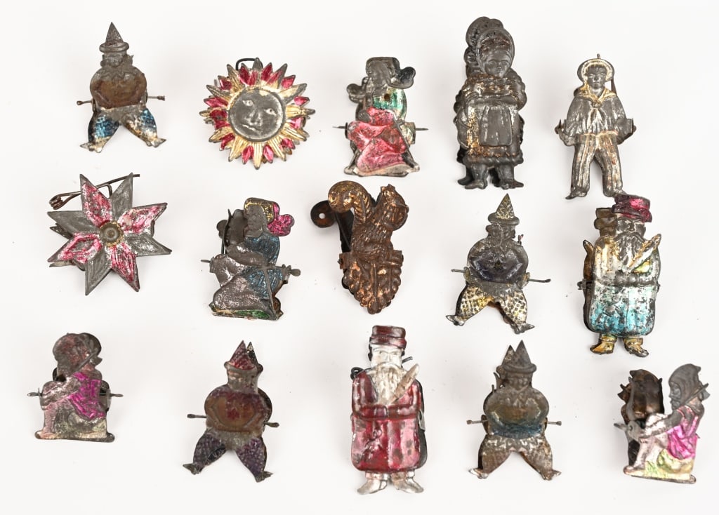 15- ANTIQUE FIGURAL CHRISTMAS TREE CANDLE CLIPS (1 of 4)