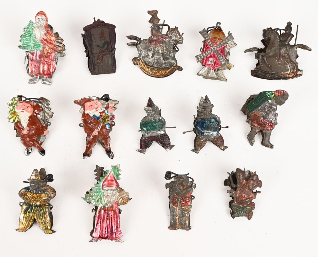 14- ANTIQUE FIGURAL CHRISTMAS TREE CANDLE CLIPS (1 of 4)