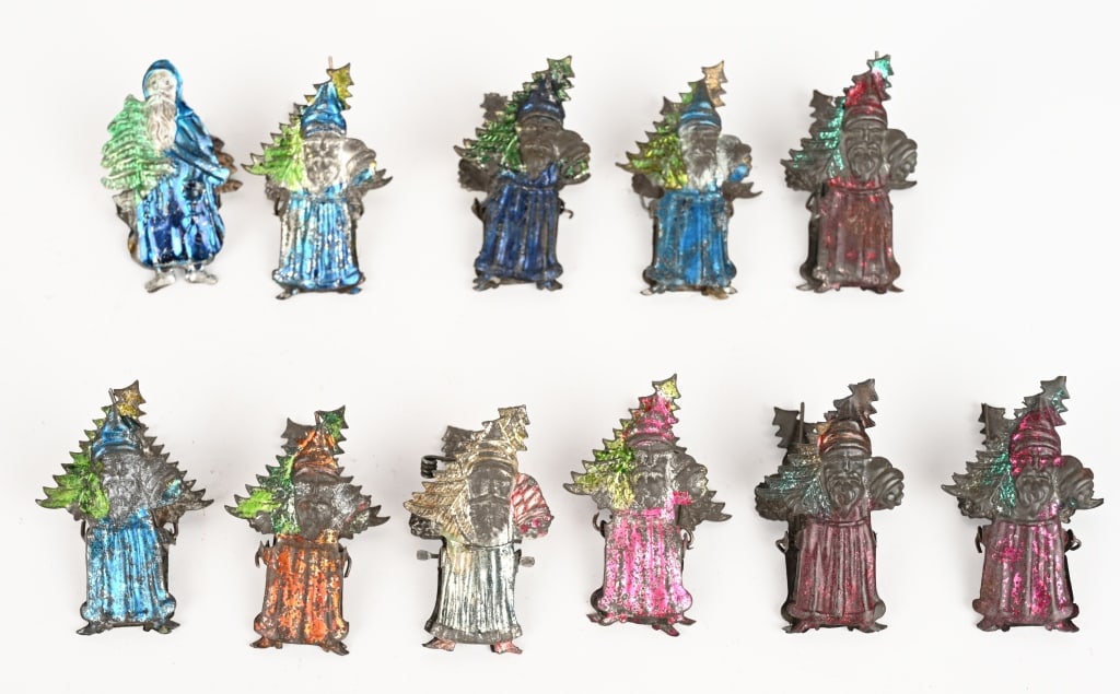 11- ANTIQUE SANTA CLAUS CHRISTMAS TREE CLIPS (1 of 3)