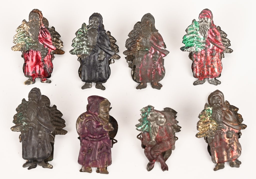 8- ANTIQUE SANTA CLAUS CHRISTMAS TREE CLIPS (1 of 3)