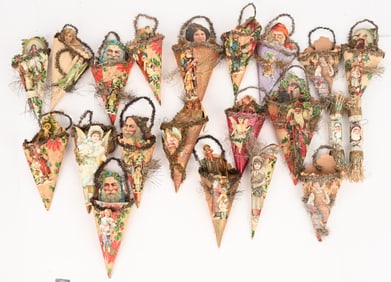 20- SCRAP & TINSEL CHRISTMAS CANDY CONTAINERS