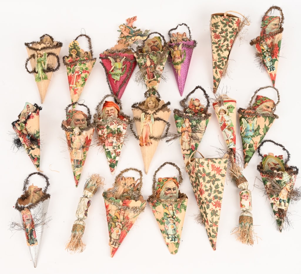 20- SCRAP & TINSEL CHRISTMAS CANDY CONTAINERS (1 of 5)