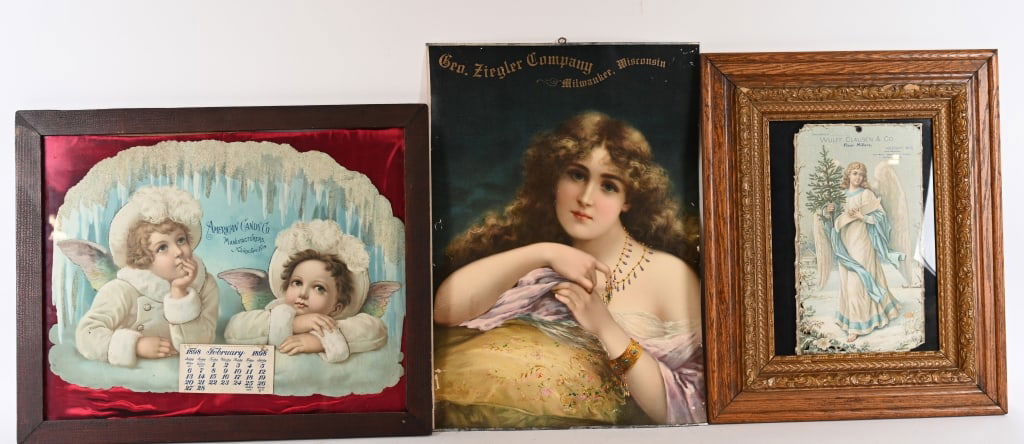 11- EARLY CHRISTMAS & SANTA CLAUS PIECES FRAMED (1 of 5)