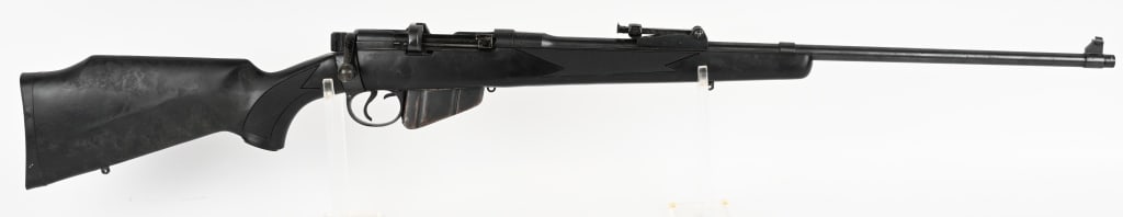 BSA NO 1 MARK 3 BOLT ACTION SPORTER IN 303 BRITT: SERIAL NUMBER: W47299 BARREL: 25" CALIBER: 303 BRITISH MANUFACTURED: 1914 Import marked from C.A.I. Metal is blue finish steel with standard sights and 10 round magazine. Stock is polymer aftermarket