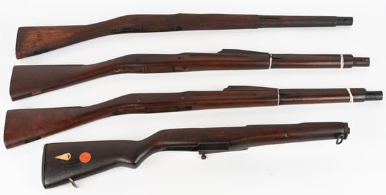 LOT OF 4 U.S. MILITARY WOOD RIFLE STOCKS