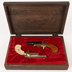 CASED PAIR OF CONSECUTIVE BUTLER DERRINGERS