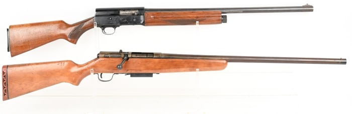 LOT OF 2 SHOTGUNS 1-BOLT AND 1 SEMI AUTO 12 GA.