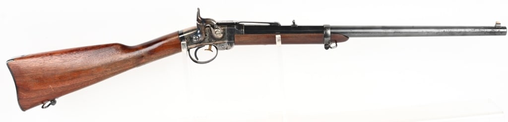 PIETTA CIVIL WAR SMITH .50 ARTILLERY CARBINE: SERIAL NUMBER: 1252. BARREL: 21 1/2". CALIBER: 50 BLACK POWDER. MANUFACTURED: 2000s. Wonderful modern copy of a Civil War Smith Artillery Carbine. Features cased hardened frame and hammer, with blued