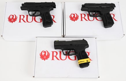 LOT OF 3 RUGER MAX-9s IN MATCHING FACTORY BOX