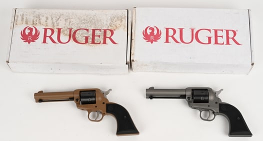 LOT OF 2 RUGER WRANGLER SINGEL ACTION REVOLVERS