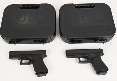 LOT OF 2 GLOCK 19 GEN 4 SEMI AUTO PISTOLS